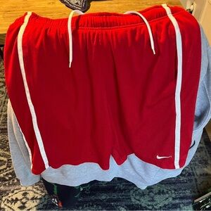 VTG Nike Red and White Mesh Shorts